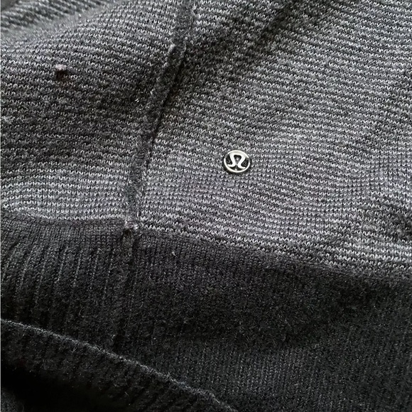 Lululemon 8 Transformation Cardigan Black Gray Reversible Pocket Open Front, I - Picture 7 of 7